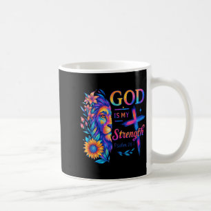 God Is My Strength Psalm 28_7 Lion Tee Coffee Mug