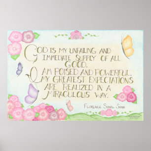 God is My Supply- Florence Scovel Shinn Poster