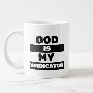 God Is My Vindicator Christian Birthday Gifts Large Coffee Mug