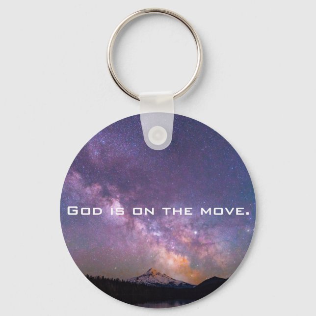 God Is on the Move Keychain (Front)