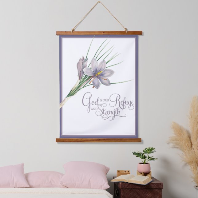 God is our Refuge and strength   Hanging Tapestry (Bedroom)