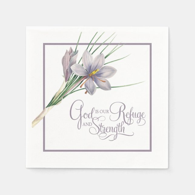 God is our Refuge and strength   Napkin (Front)