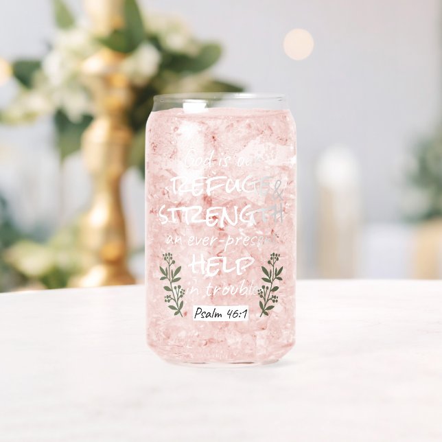 'God is Our Refuge and Strength' Psalm 46:1 Can Glass (Insitu (Wedding))