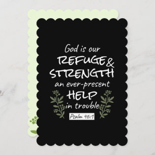 'God is Our Refuge and Strength' Psalm 46:1 Holiday Card