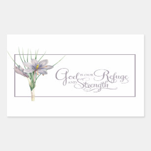 God is our Refuge and strength Rectangular Sticker