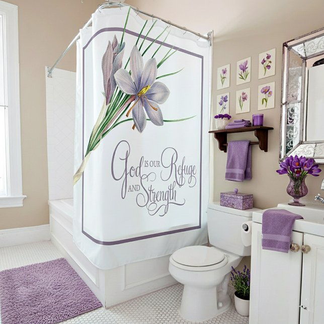God is our Refuge and strength   Shower Curtain (Creator Uploaded)