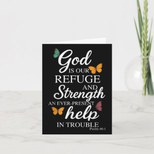 God Is Our Refuge Bible Verse Psalm 46_1  Card