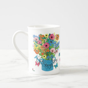 God is our refuge bone china mug