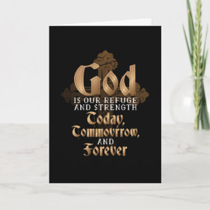 God is our Refuge Inspirational Christian Gift Card
