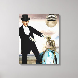 God is playing canvas print