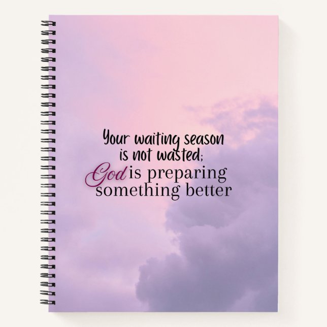 God is preparing.... Christian typography  Notebook (Front)