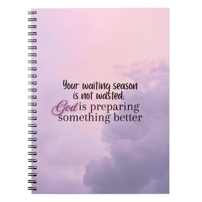 God is preparing.... Christian typography  Notebook (Front)
