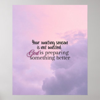 God is preparing.... Christian typography  Poster