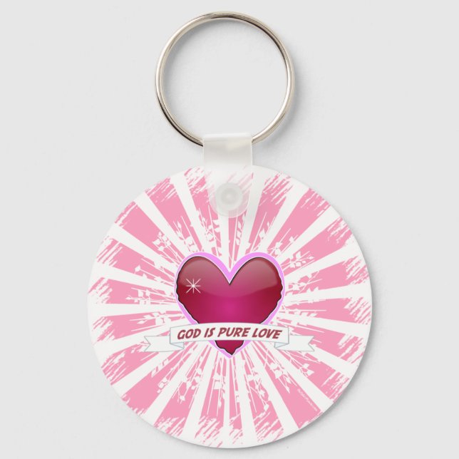 God is Pure Love Key Ring (Front)