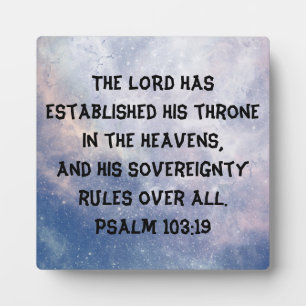 God is Sovereign Plaque