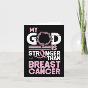 God Is Stronger Than Breast Cancer Awareness Chris Card