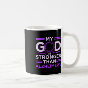 God Is Stronger Than Heimerheimer's Awareness Purp Coffee Mug