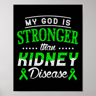 God Is Stronger Than Kidney Disease  Poster