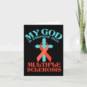 God Is Stronger Than Ms Multiple Sclerosis Awarene Card