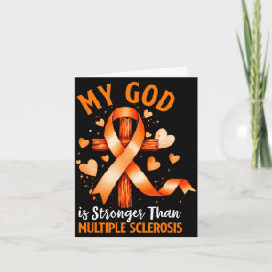 God is stronger than multiple sclerosis cross card