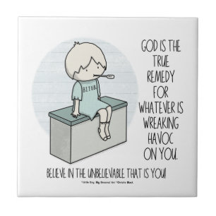 God is the Remedy Ceramic Tile