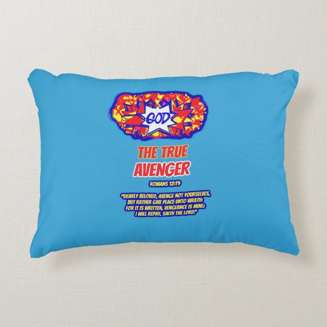 GOD Is The True AVENGER Decorative Cushion (Front)