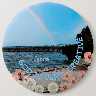 God is Very Creative 6 Cm Round Badge