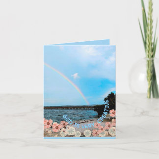 God is very creative folded holiday card