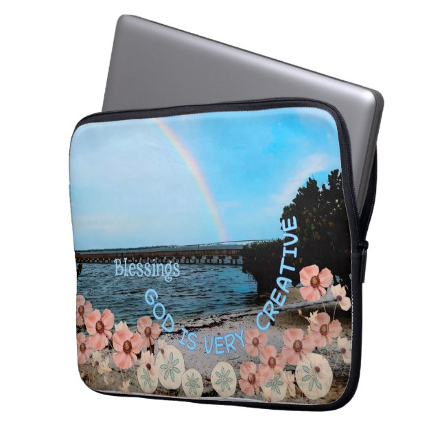 " God is Very Creative" Laptop Sleeve (Front Left)