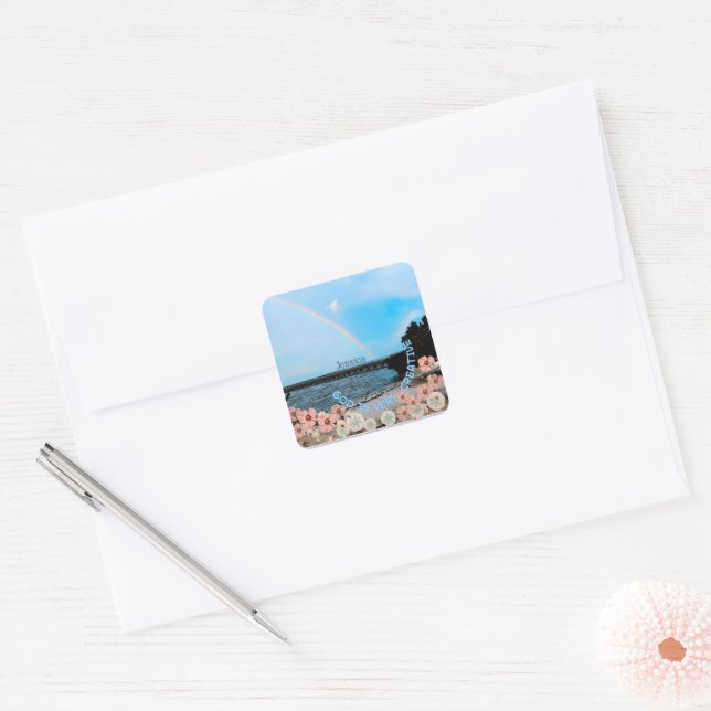 " God is Very Creative" Square Sticker (Envelope)