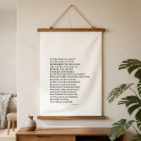 God Is With You Inspirational Poem Tapestry White