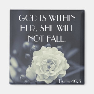 God is within her bible verse Psalm 46:5 Magnet