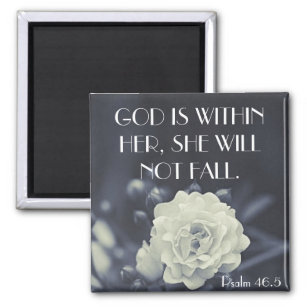 God is within her bible verse Psalm 46:5 Magnet