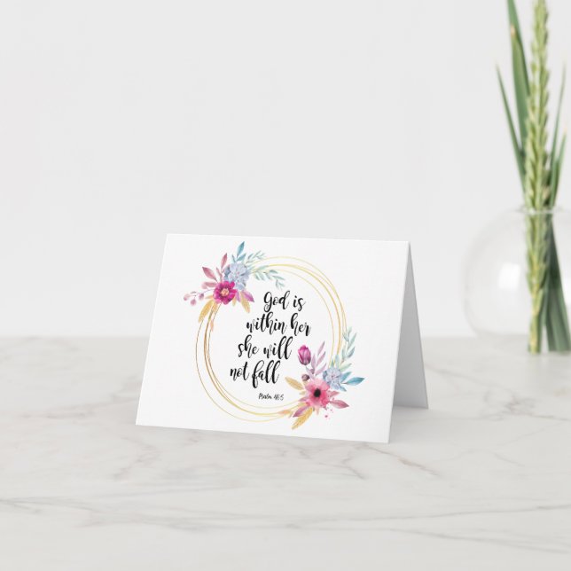 God is Within Her Psalm 46:5 Card (Front)