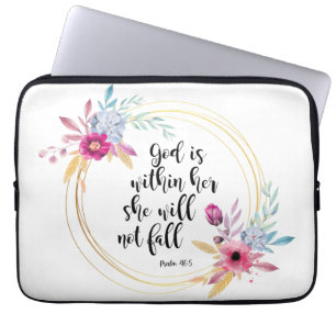 God is Within Her Psalm 46:5 Laptop Sleeve