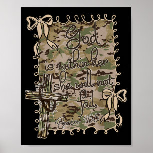 God Is Within Her She Will Not Fail Christian Bibl Poster