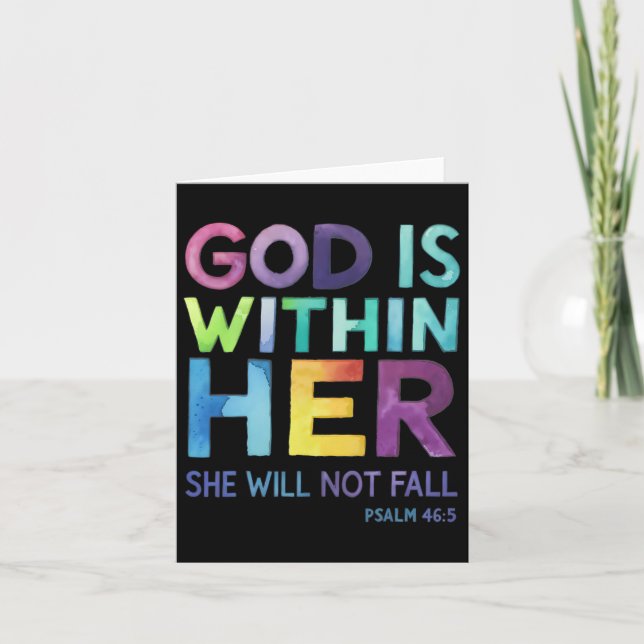 God Is Within Her She Will Not Fail Psalm 465 Reli Card (Front)
