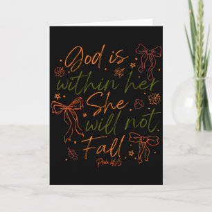 God Is Within Her She Will Not Fall Card