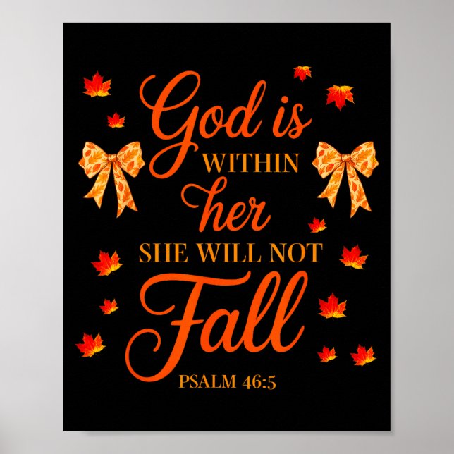 God Is Within Her She Will Not Fall Coquette Chris Poster (Front)