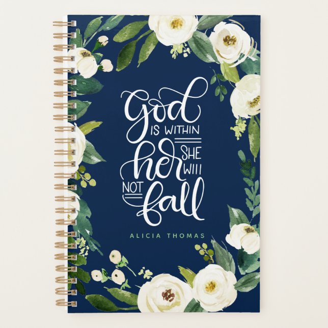 God is within her, she will not fall - Encouraging Planner (Front)