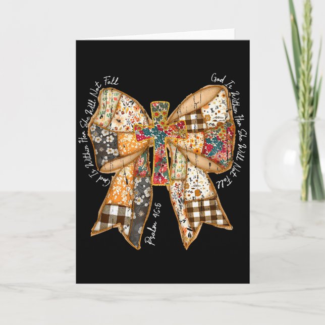 God Is Within Her She Will Not Fall, Jesus, Christ Card (Front)