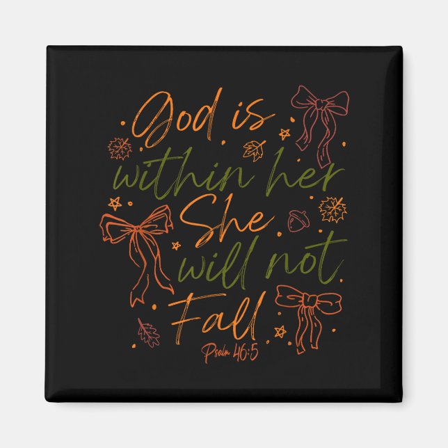 God Is Within Her She Will Not Fall  Magnet (Front)