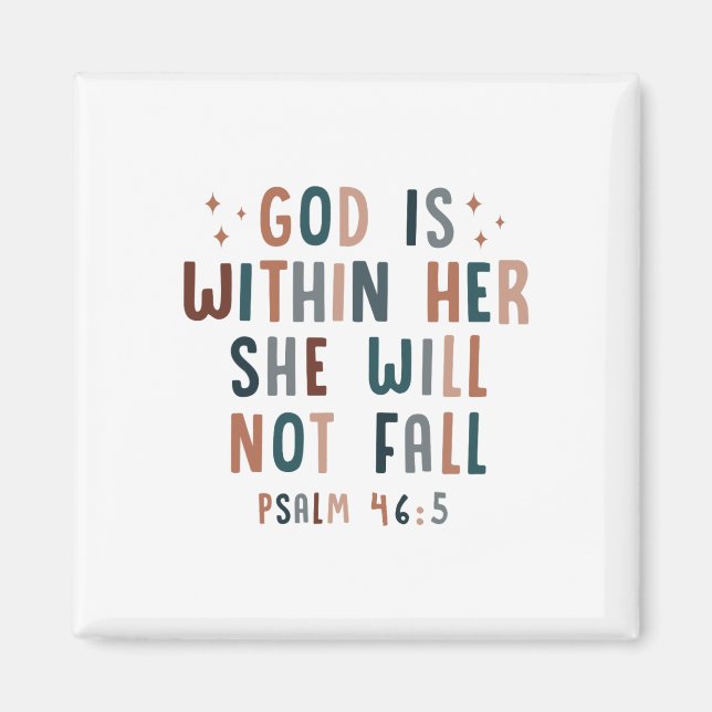 God Is Within Her She Will Not Fall  Magnet (Front)