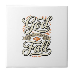 God Is Within Her She Will Not Fall Vintage Shirt_ Ceramic Tile