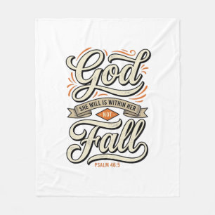 God Is Within Her She Will Not Fall Vintage Shirt_ Fleece Blanket