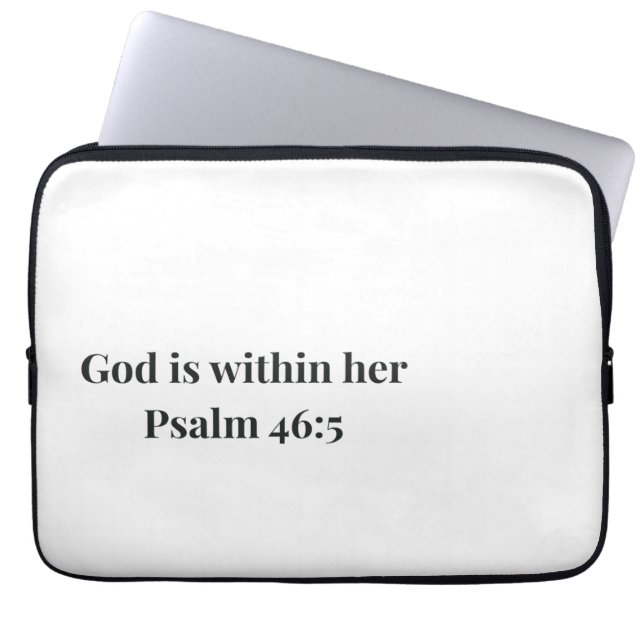 God Is Within HerLaptop Case Christian Bible Verse (Front)