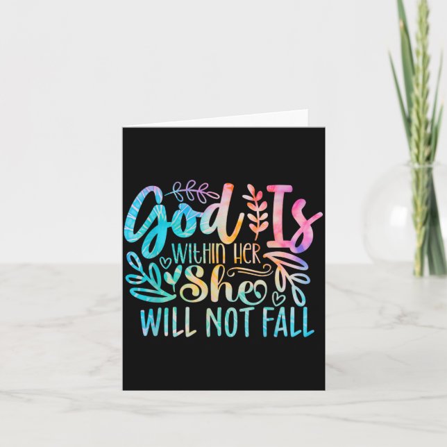 God Is Within Not Bible Verse Quote Religious Card (Front)