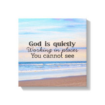 God is working Christian typography Biblical 