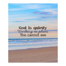 God is working Christian typography Biblical 