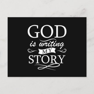 God Is Writing My Story Christian Faith Postcard